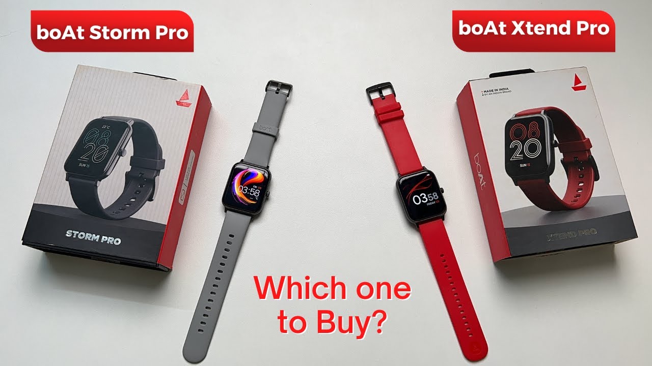 boAt Xtend Pro vs boAt Storm Pro Smartwatch Comparison | Which one is Best