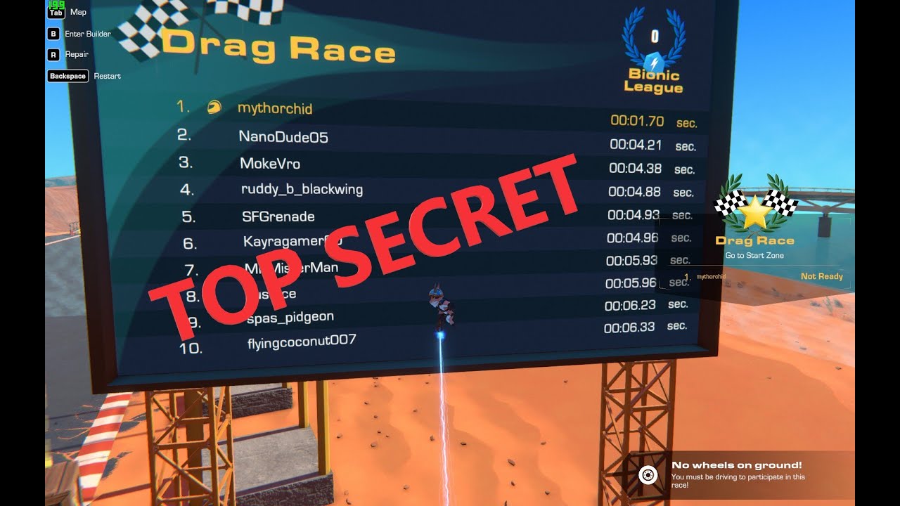Drag Race - Bionic league TOP SECRET!