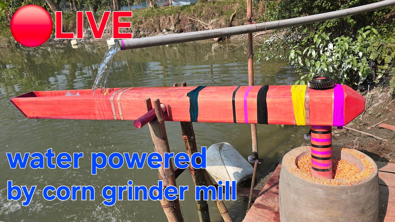 water powered pounder corn mill EP- 203