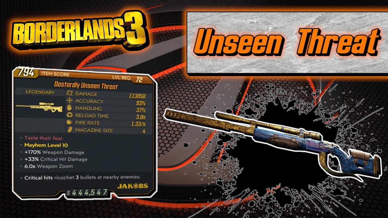 Legendary Item Guide | Unseen Threat Part 2 | [Borderlands 3]