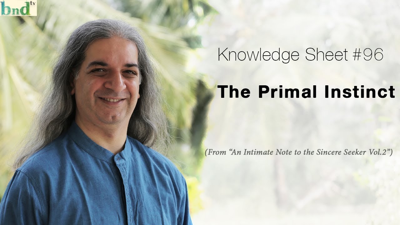 Knowledge Sheet #96 : The Primal Instinct