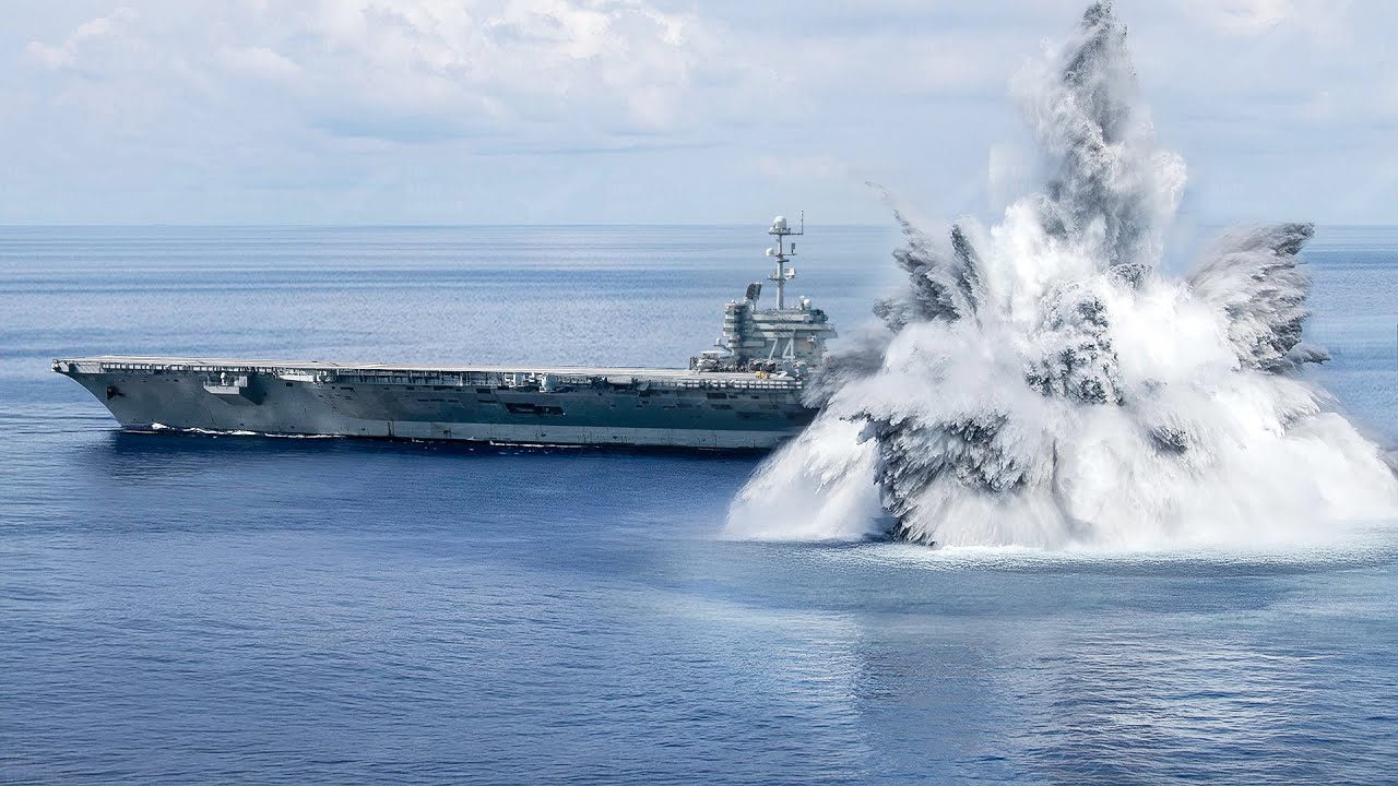 US Detonates 20 Ton Underwater Bomb Close to its Brand New $13 Billion Aircraft Carrier