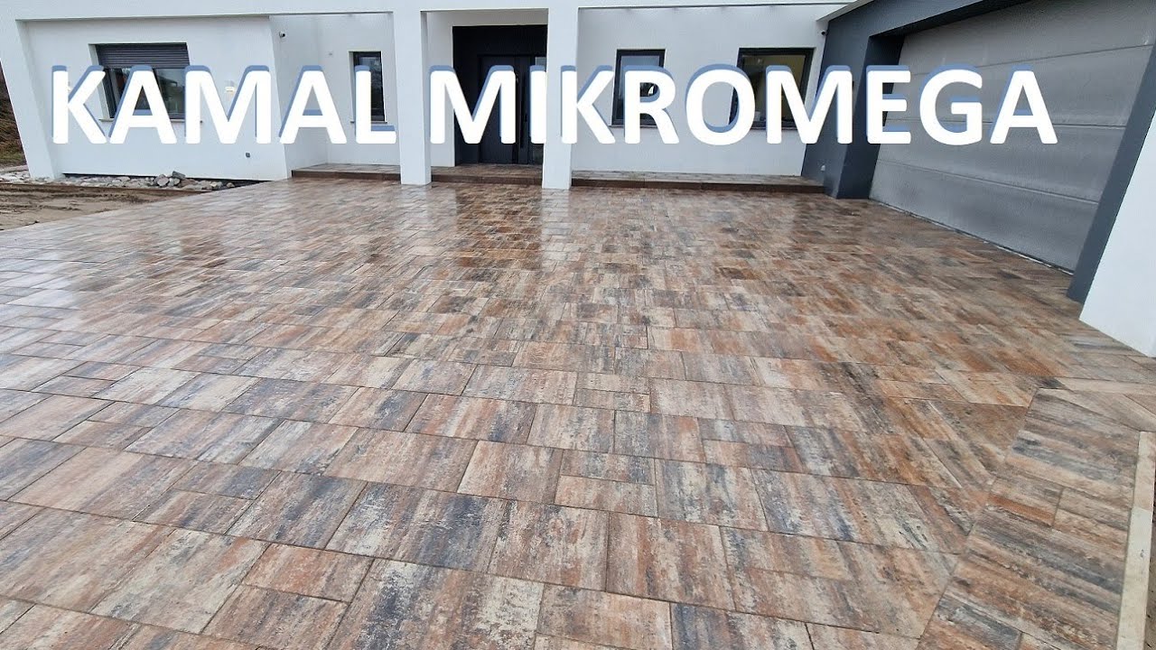 Podwórko z kostki KAMAL Mikromega #brukarzbydgoszcz #taras #beton #paving #pavingstones
