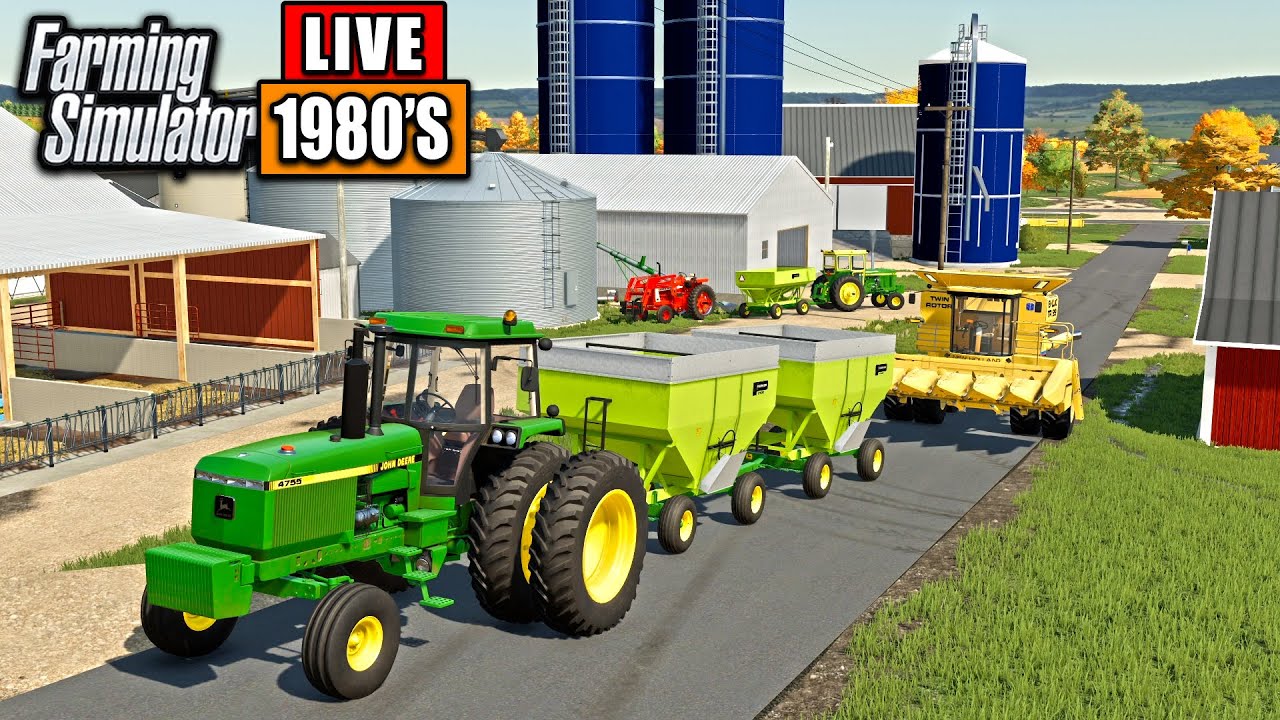 LIVE- 1980'S BIG TIME FARMER'S CORN HARVEST! (WISCONSIN MAP)