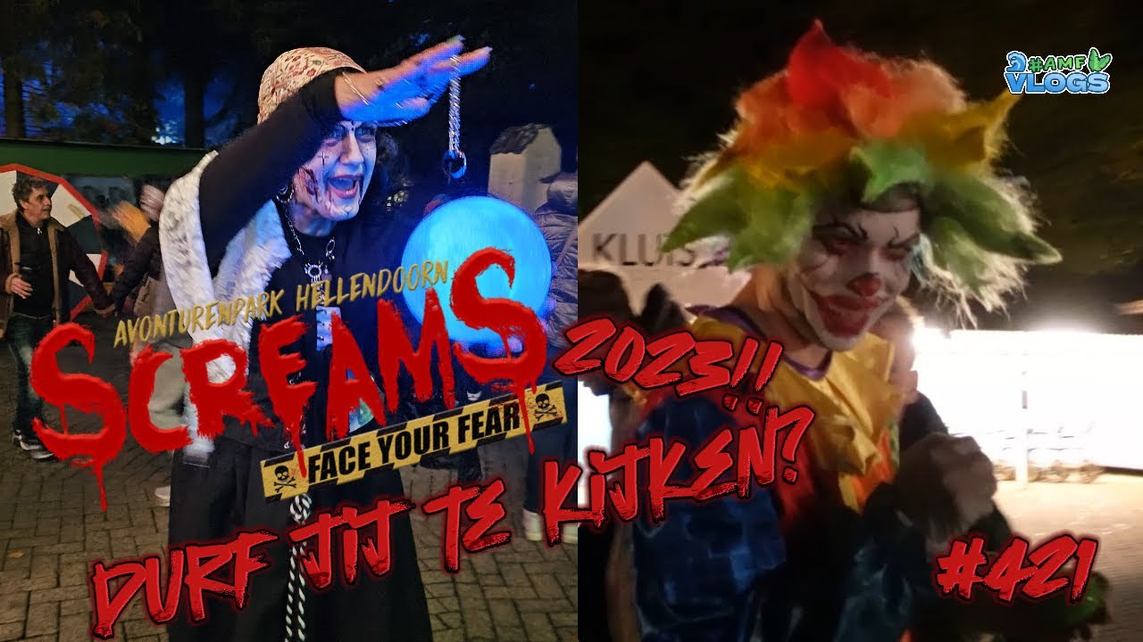 CHRIS VLOGT OP... | SCREAMS 2023 | Durf jij te kijken? |Halloween Avonturenpark Hellendoorn #screams