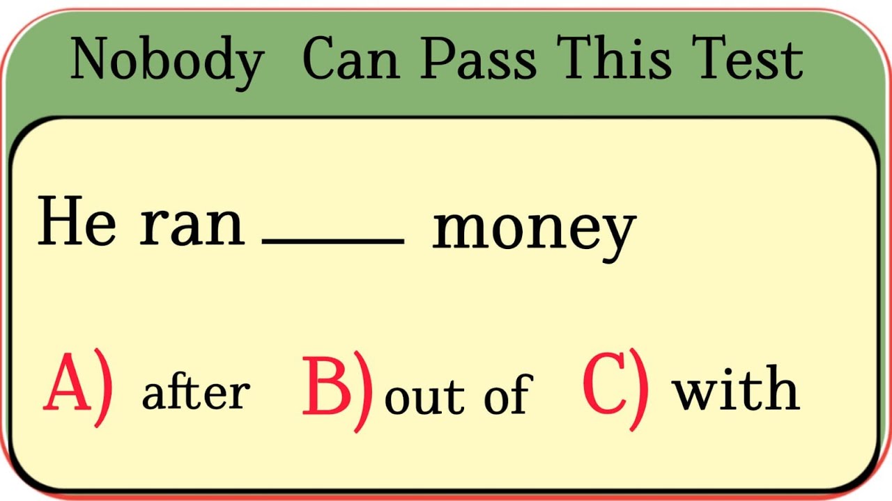 G for Grammar past present future mix ✨ Nobody Can Pass This Test