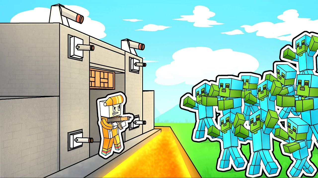 minecraft ULTIMATE BUNKER vs 1000 ARMORED ZOMBIES