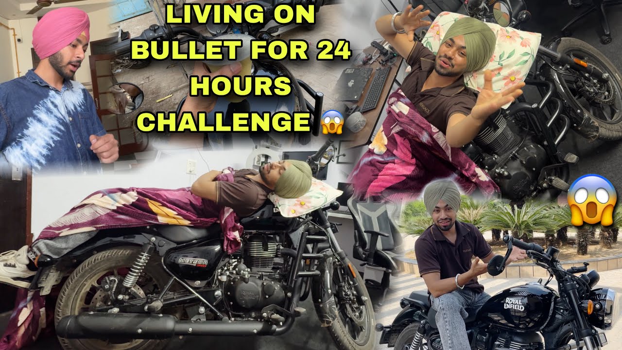 LIVING ON BULLET😱FOR 24 HOURS CHALLENGE SARA DIN BULLET TE😳BURA HAAL HOGYA MERA😭