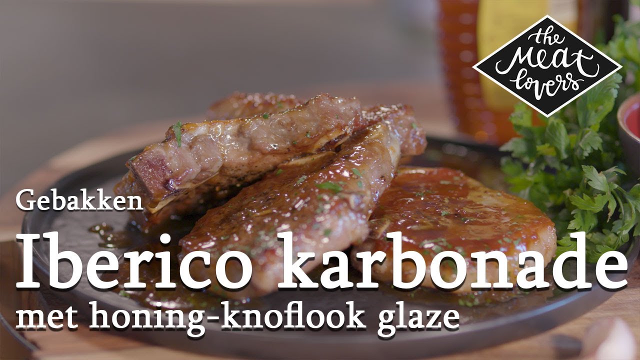 Iberico karbonade met honing-knoflook glaze | Jonathan Zandbergen | The Meatlovers