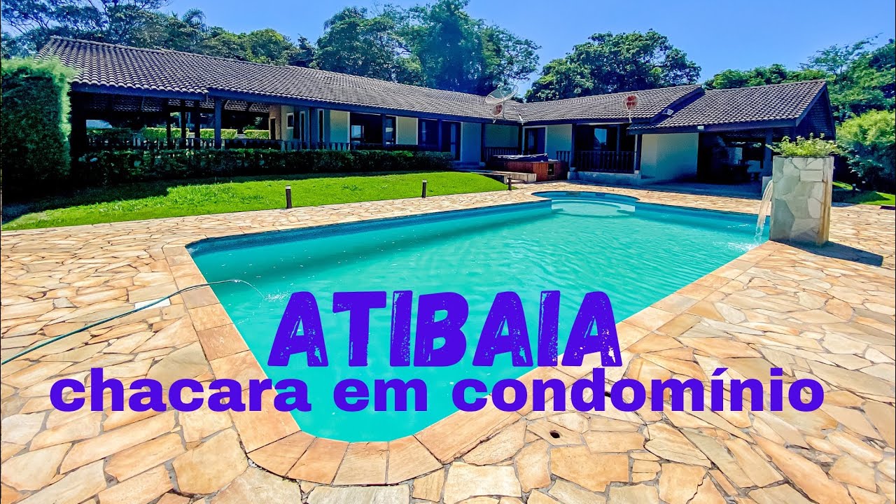 CHÁCARA EM CONDOMÍNIO- ATIBAIA- CASA TÉRREA, QUADRA DE TÊNIS E PISCINA - A 10 MINS DO CENTRO