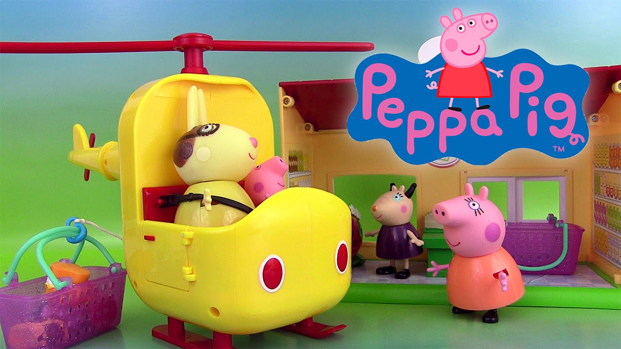 Peppa Pig Hélicoptère de Mme Lapin Miss Rabbit's Helicopter Shopkins Saison 3 Jouets