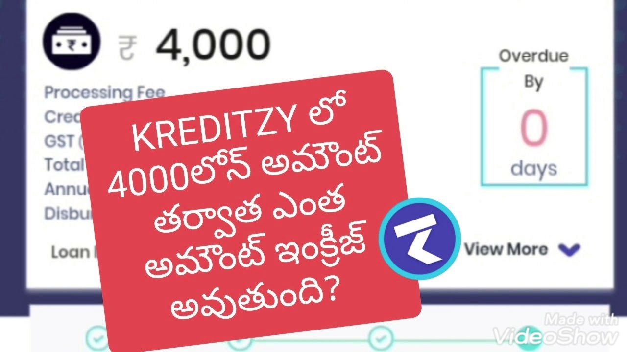 Kreditzy lo how much increase amount after4000