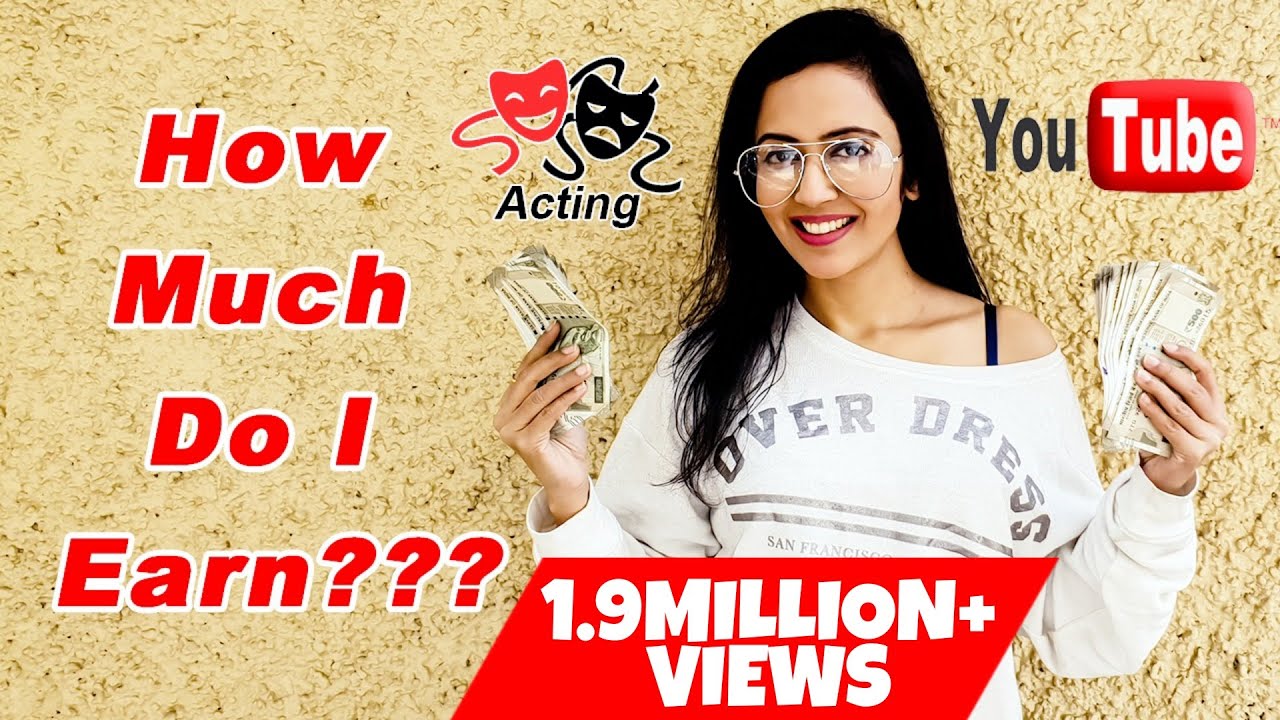 My First Youtube Earning VS Acting Income | How much money do Actors make