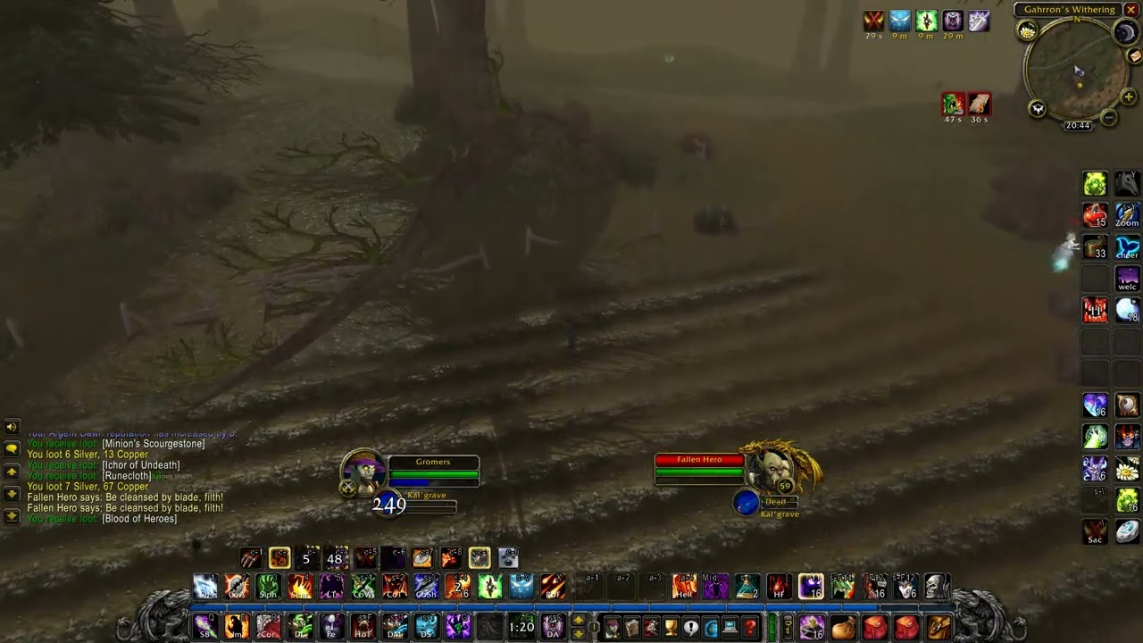 WoW Classic HC Gromers #40 HC Level 59 Death