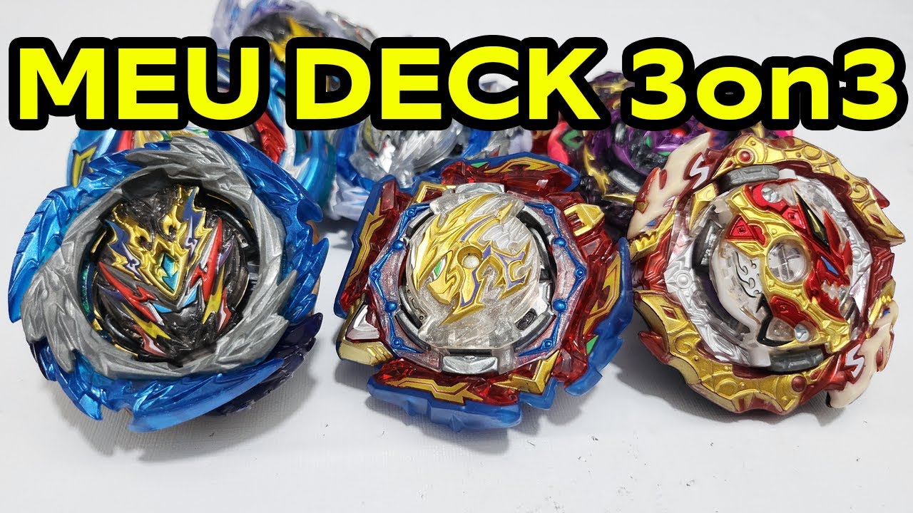 MEU DECK 3on3 BURST ULTIMATE | Beyblade Burst BU | Analisando Meu Deck 3on3.