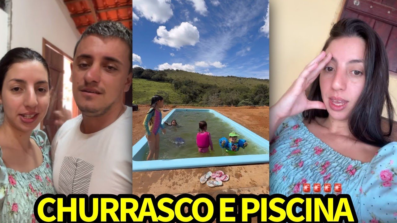 SARA KELLEN COMEMORA O DIA DAS MULHERES COM CHURRASCO E PISCINA EM FAMÍLIA