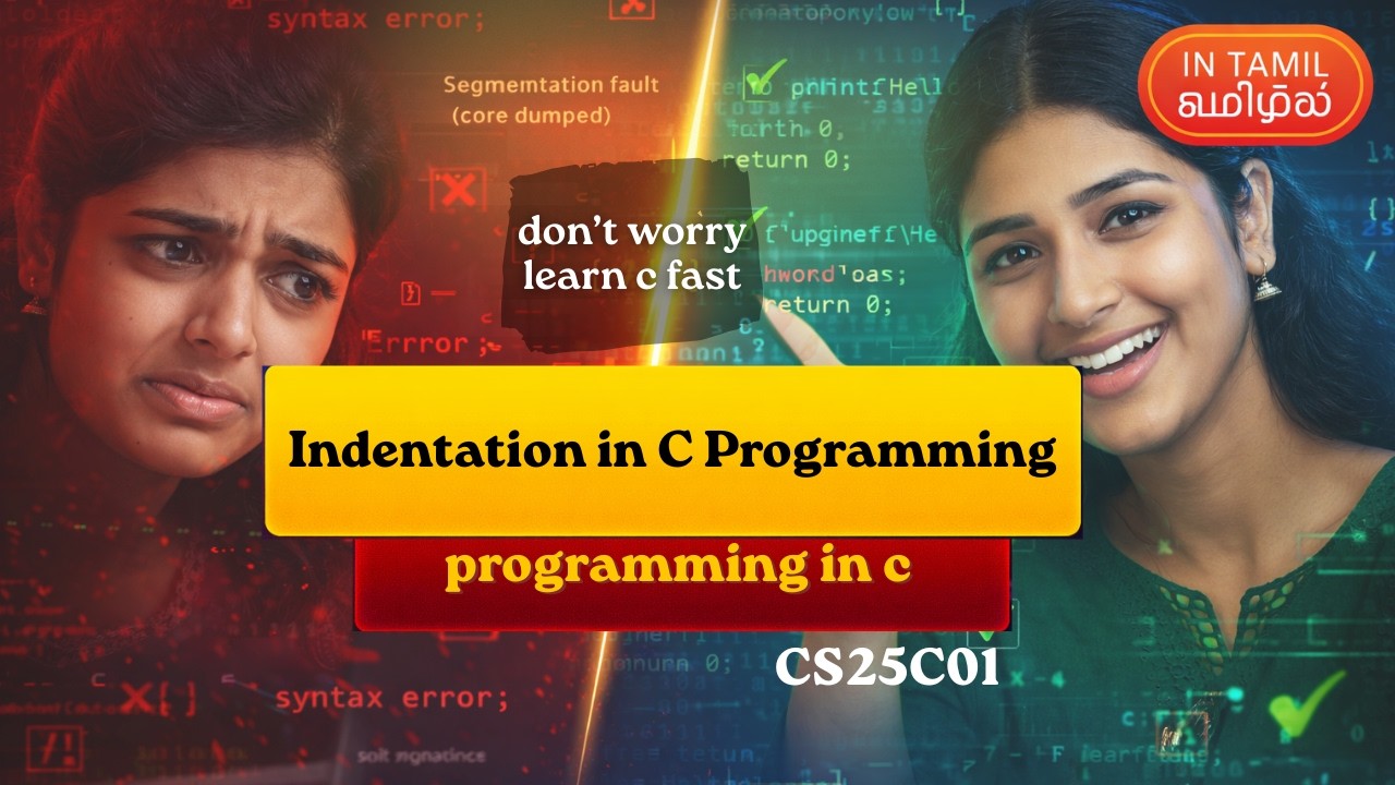 1.8 Indentation in C Programming Explained in Tamil | Anna University