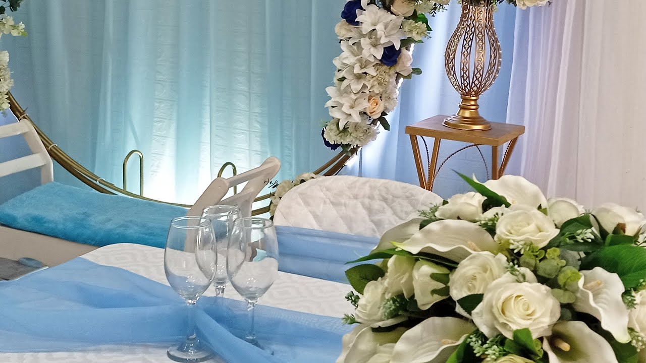 Arcos decorado com flores e fita de Led DIY | Decoração fáceis de fazer painel redondo | Mesa decor