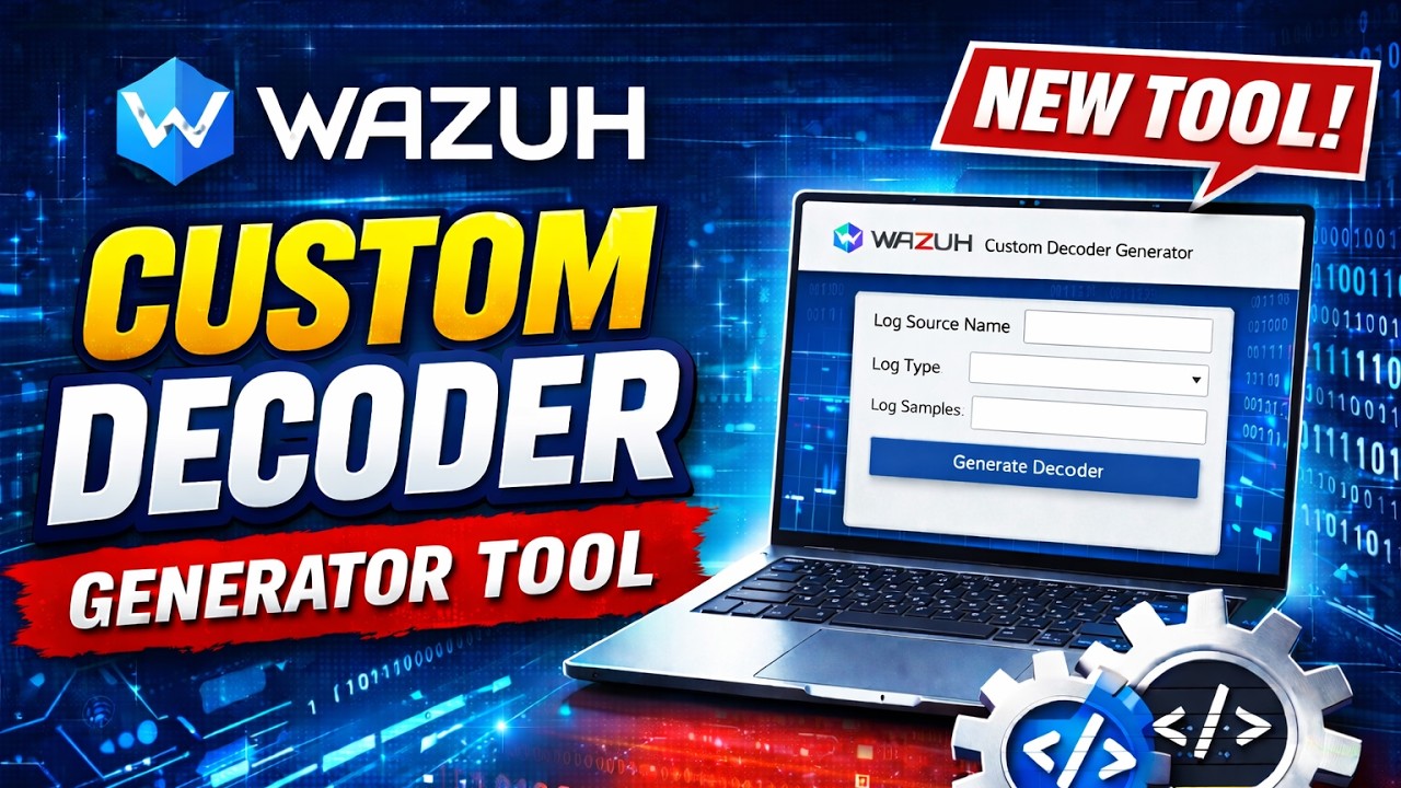 Wazuh Custom Decoder Generator Tool | Zero Coding - 100% Customization