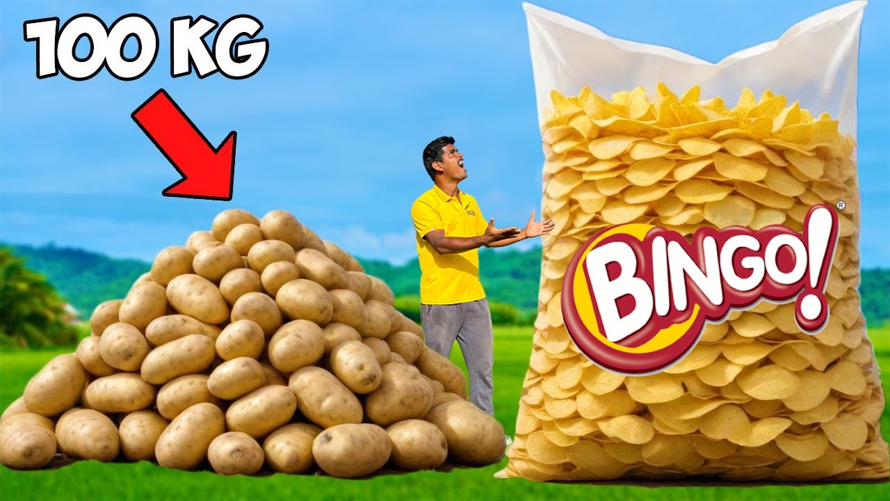 100 Kg Potatoes = How Much Chips &  French Fries? 🔥🔥 ఎన్ని చిప్స్ అవుతాయి…😱😱Telugu Experiments