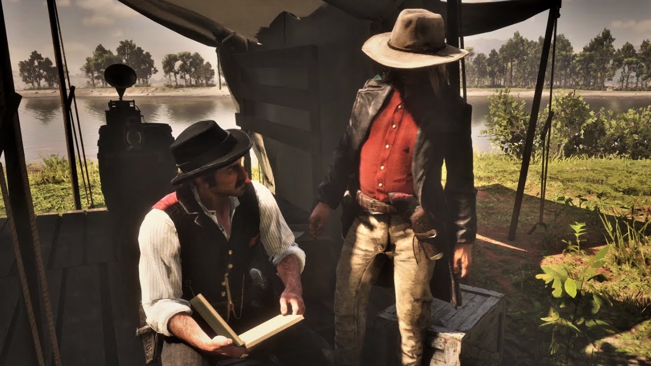 Micah shows Arthur how bootlicking is done - Red Dead Redemption 2
