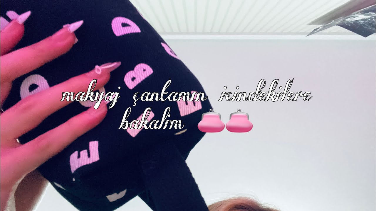 [türkçe asmr] Makyaj çantamda neler var ve biraz sohbet (tıkırtılar, tapping, mouth sounds) 👝👝👜