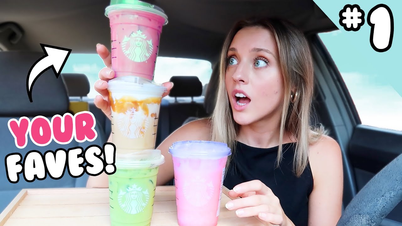 Trying My SUBSCRIBERS Favorite Starbucks Drinks (PART 1)