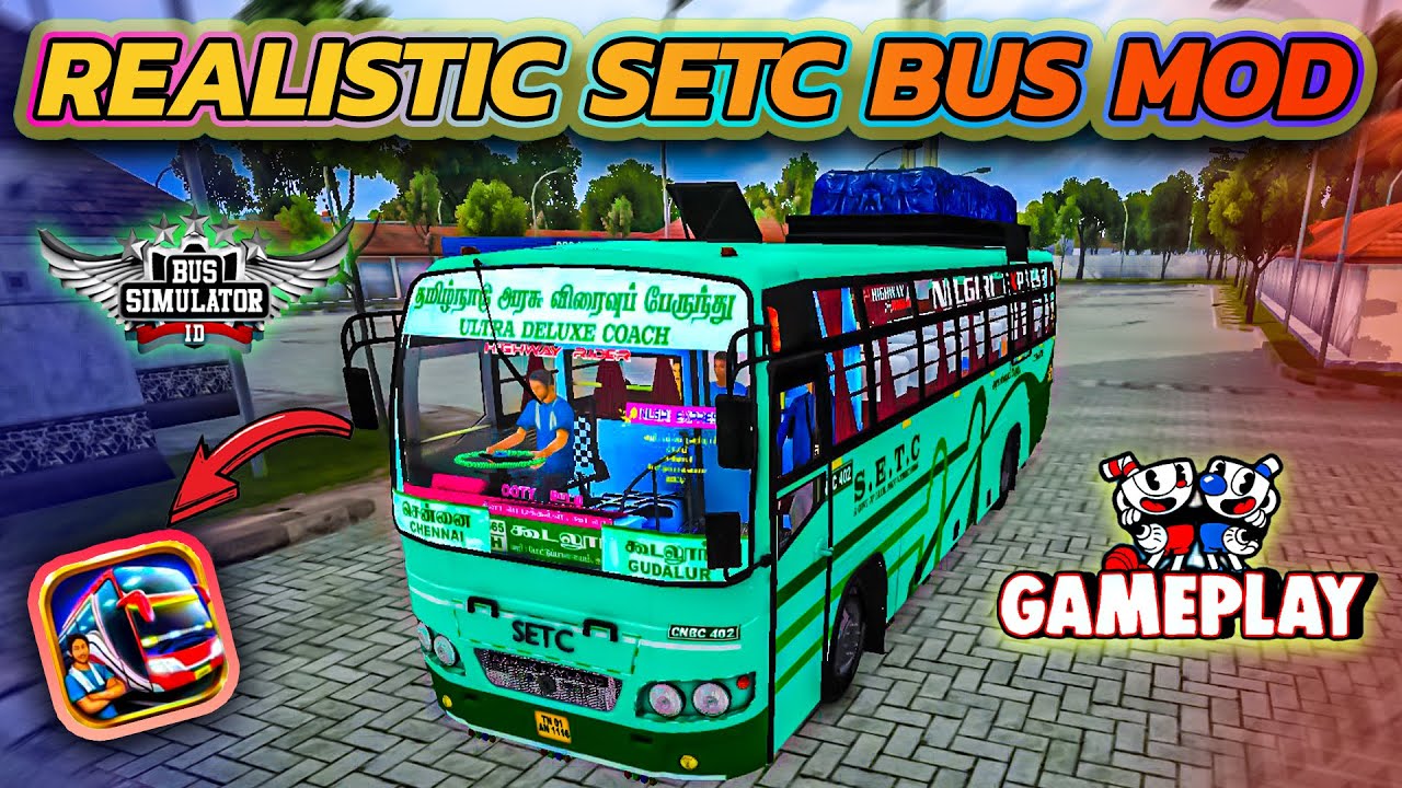 New *SETC* Leyland Bus Mod Tamil | Bus Simulator Indonesia | Setc Bus Gameplay 