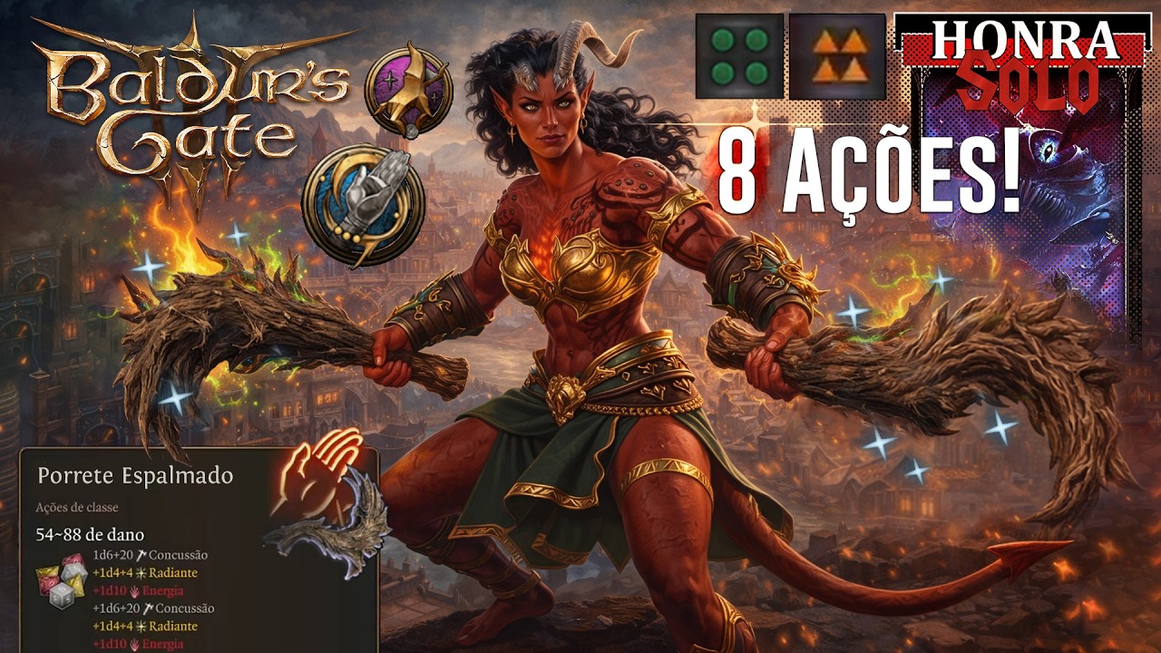 As Aventuras do Monge do Porrete Espalmado Solando o Honra | Baldur's Gate 3