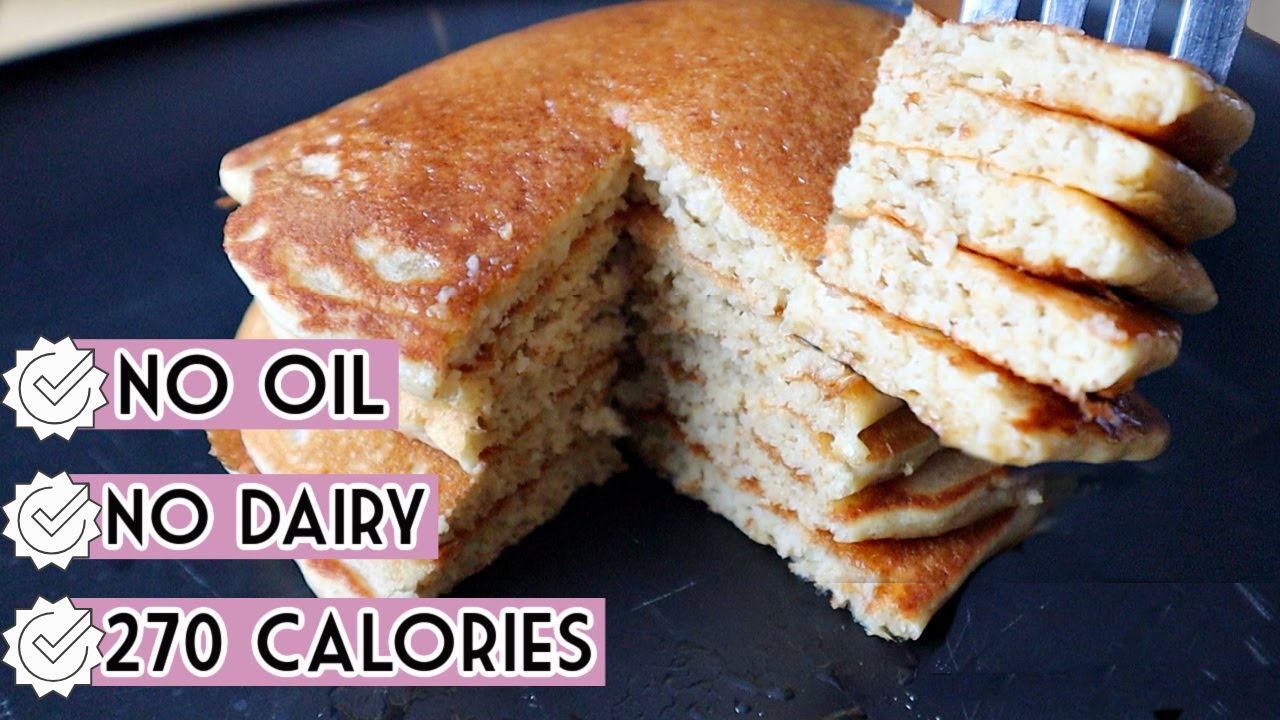 Healthy Oat Pancakes Recipe NO BANANA, GLUTEN FREE + Only 270 Calories!