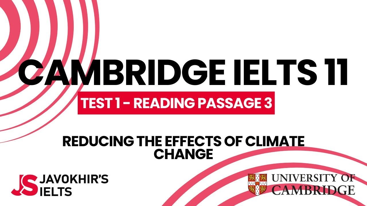 Reducing the effects of climate change | Cambridge IELTS 11, Test 1 Reading Passage 3