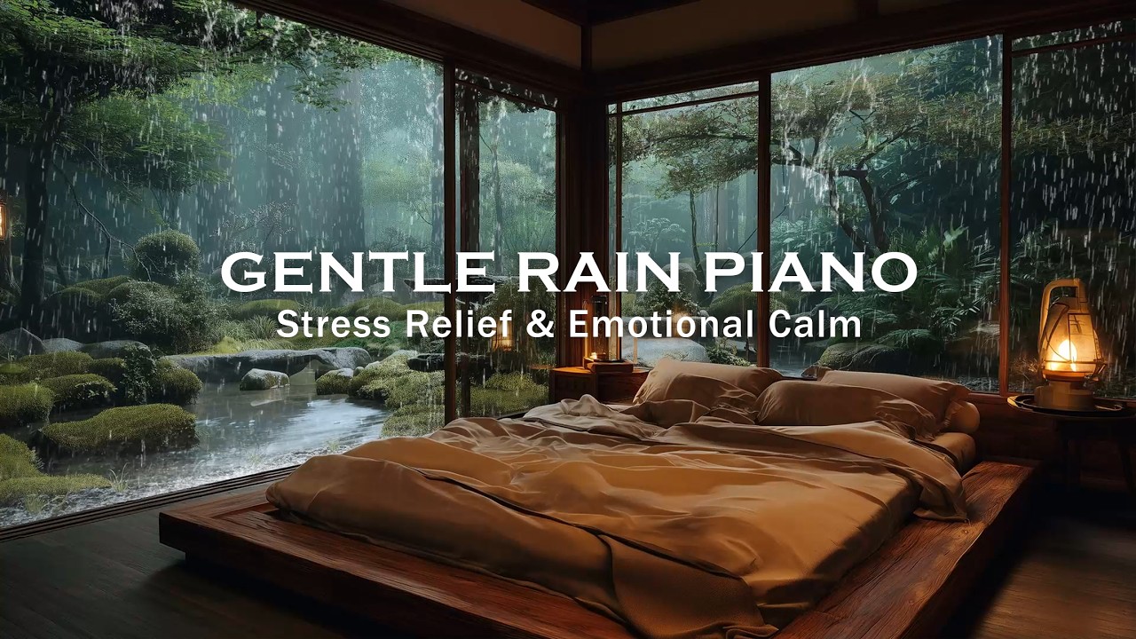 Soothing Rain Piano for Insomnia Relief, Anxiety Reduction and Peaceful Sleep
