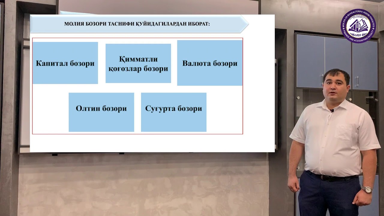 Moliya bozori asoslari. Ma'ruzachi: Xurshid Xudoyqulov i.f.n. Dotsent