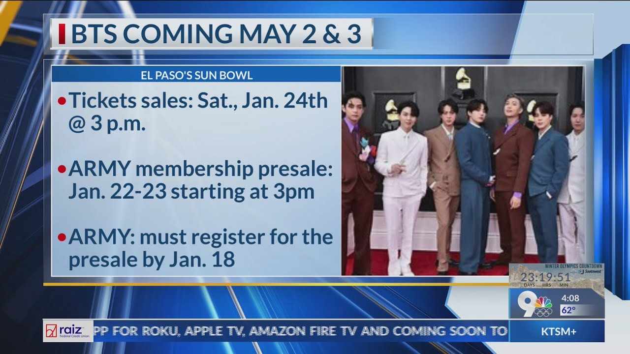 K-pop group BTS will play show at Sun Bowl