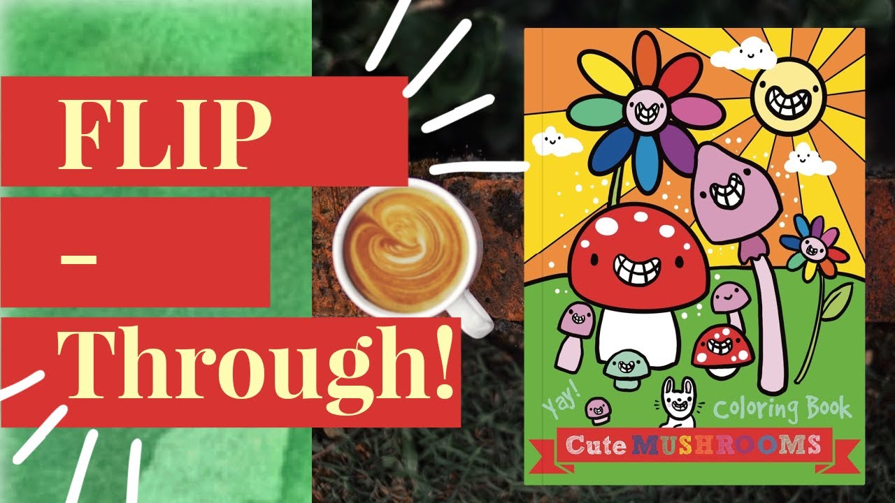 CUTE MUSHROOMS Coloring Book Flip-Through!