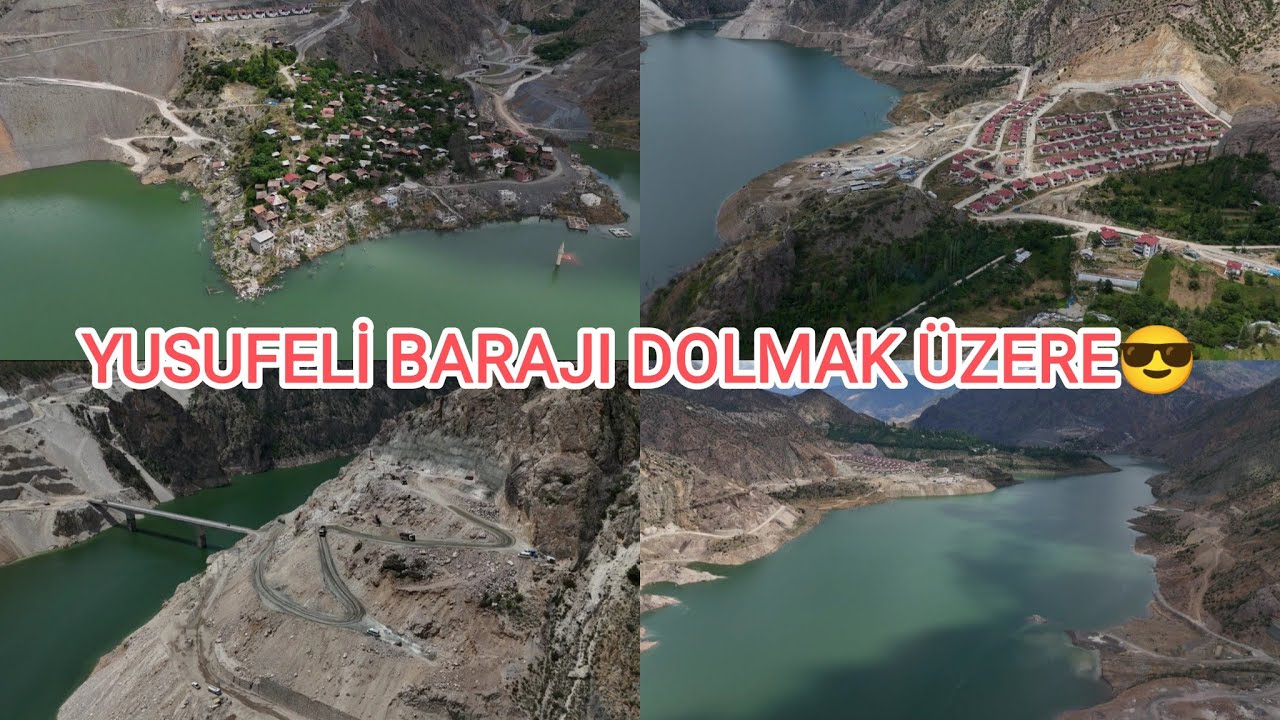 YUSUFELİ BARAJI SON DURUM(EVLER YIKILACAK MI??🤔#yusufeli #yusufelibarajı #baraj #drone