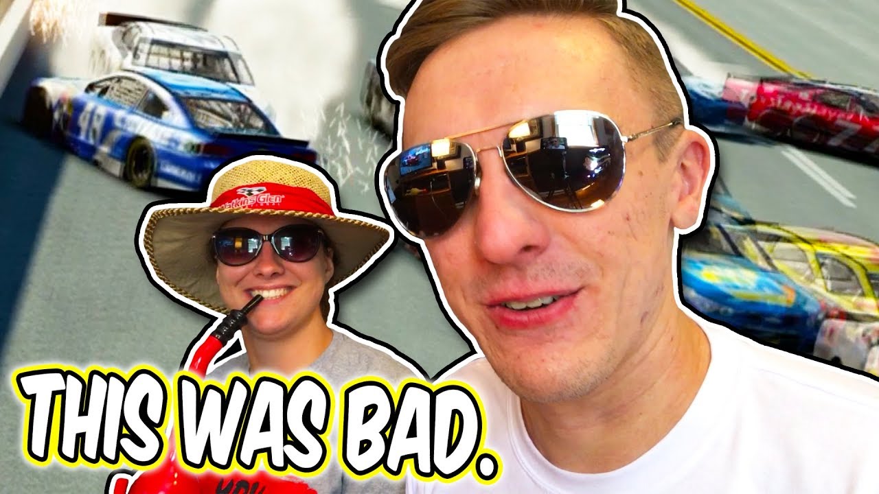 IDK WHAT I WAS THINKING BRINGING HER HERE! // NASCAR '15 Talladega Racing (ft. GF Jess)