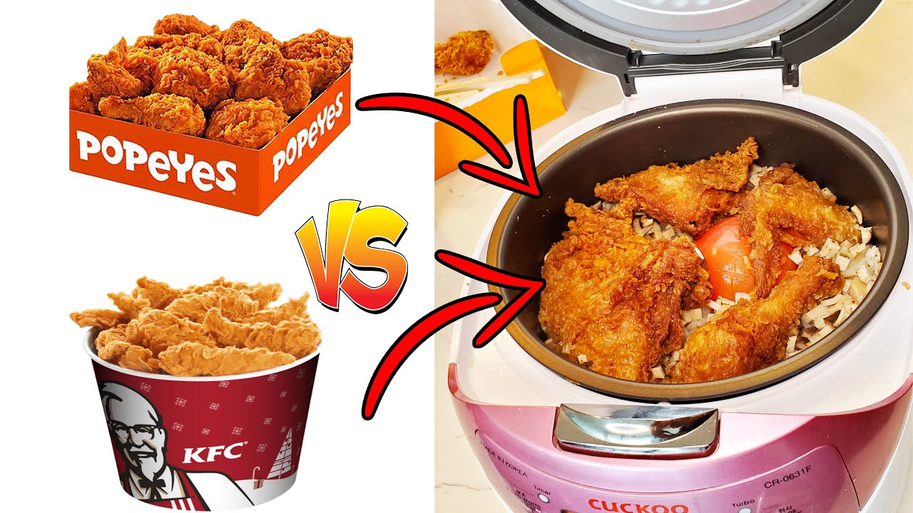 KFC против Popeyes: рецепт жареной курицы в рисоварке! Вкусный кулинарный лайфхак