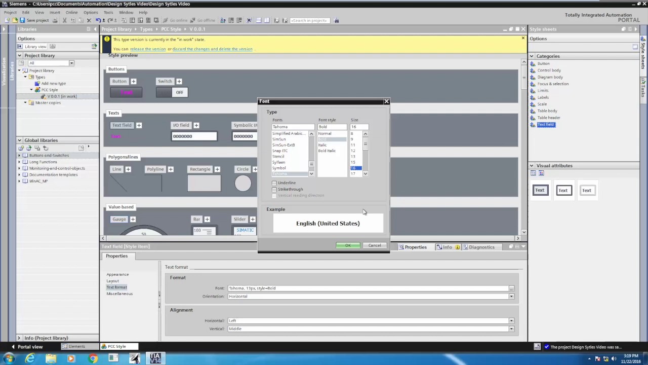 How to easily implement Design Styles and Sheets with Siemens Comfort Panel HMI