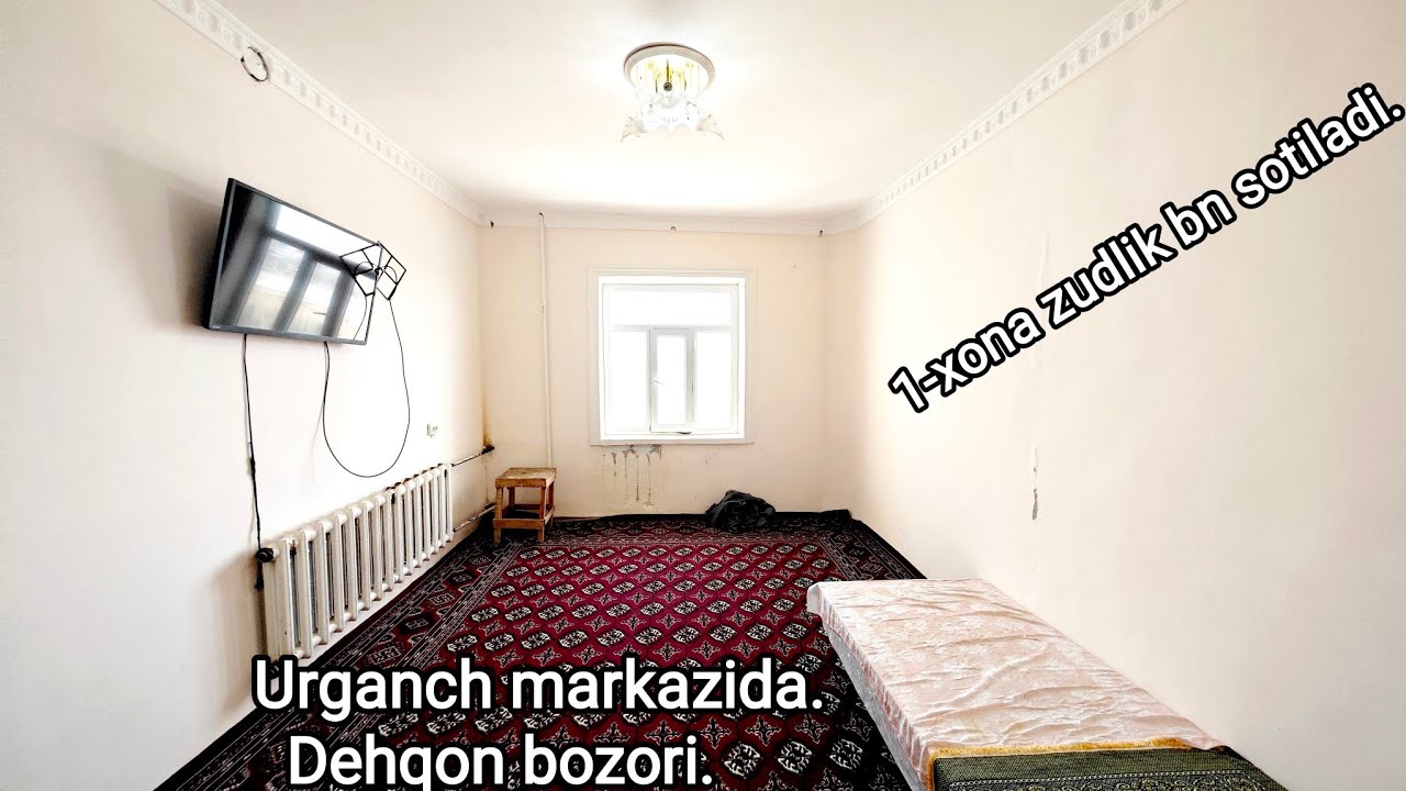 1-xonali kvartira zudlik bn sotiladi Urganch Dehqon bozori, 99 506 88 88.