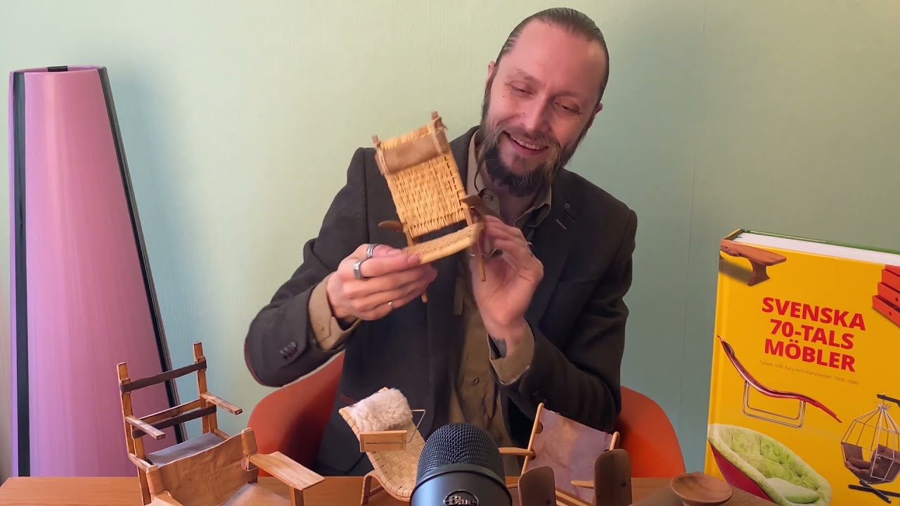 Swedish 1970's furniture and some handmade miniature design chairs.