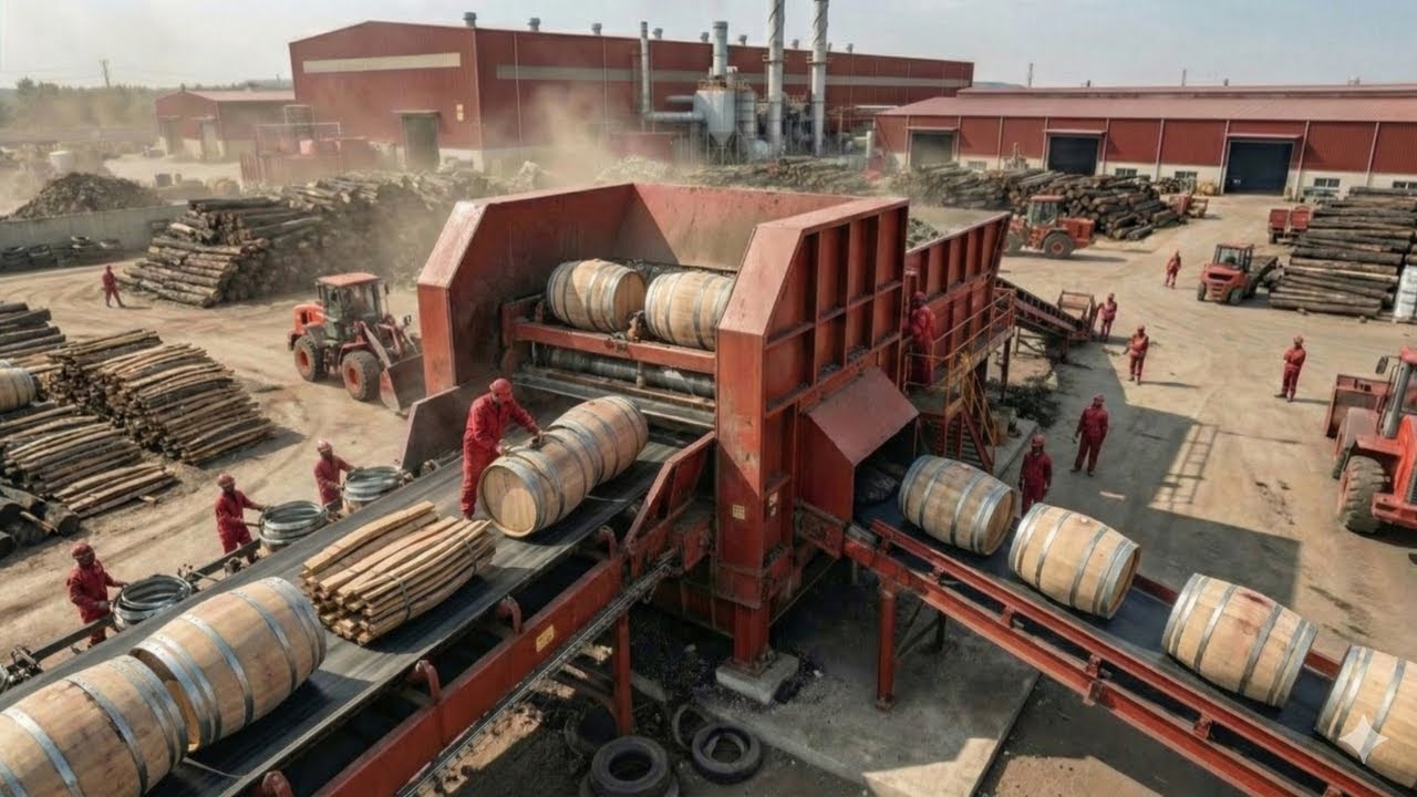 Inside a Modern Cooperage Factory: From Raw Oak to Wine Barrel (Full Process)