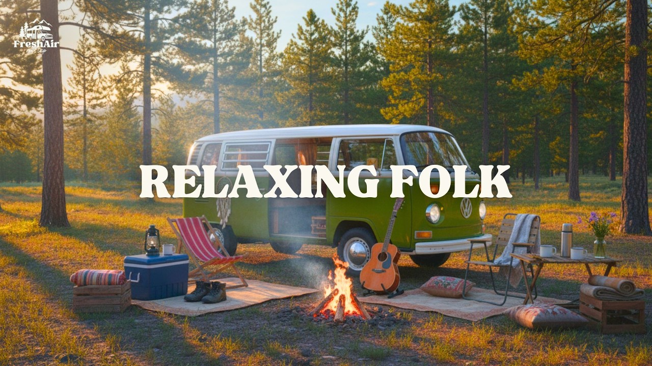 Acoustic Guitar LIVE 🌲 Relaxing Folk Guitar Instrumentals for Peaceful Moments 24/7