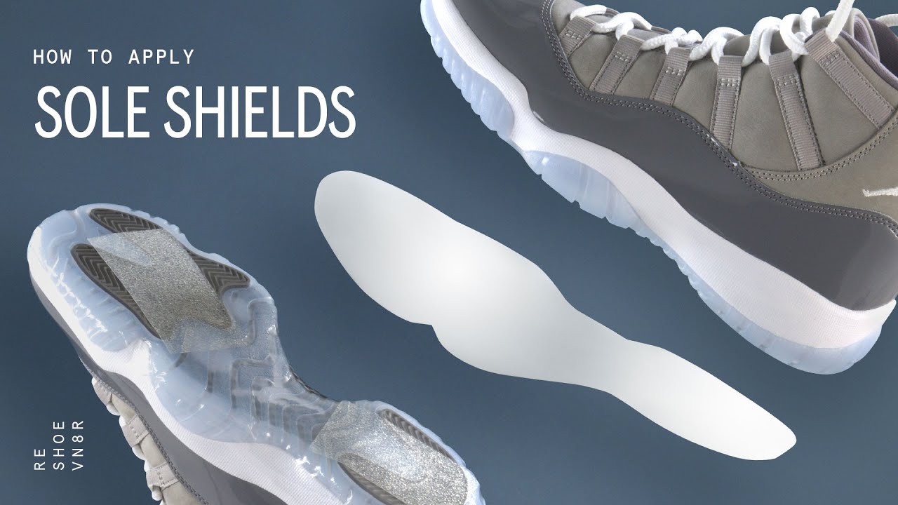 Air Jordan Cool Grey 11 Sole Shield Application