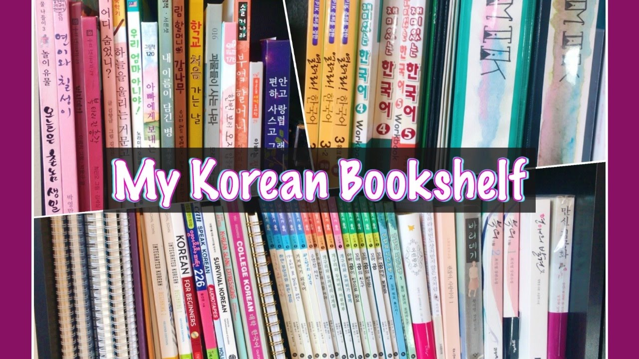 My Korean Language Learning Bookshelf