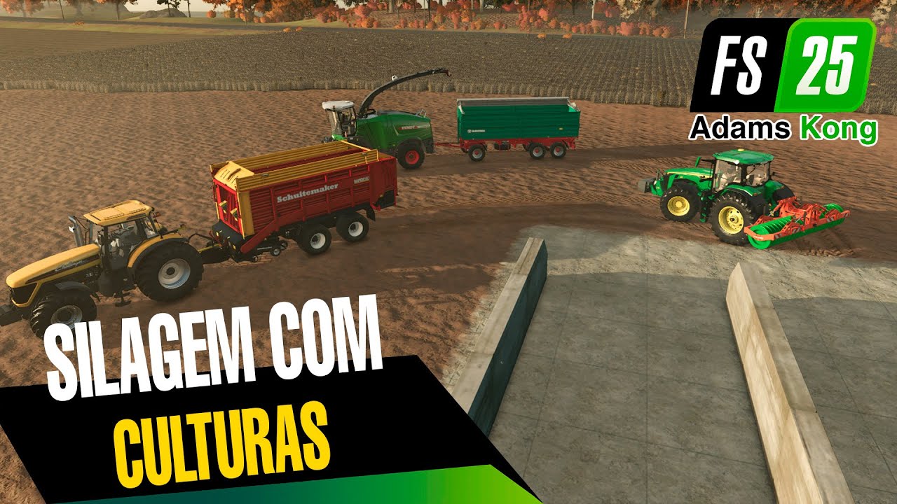 FS25: Como fazer SILAGEM na trincheira com trigo, soja, milho, grama e etc FARMING SIMULATOR 25