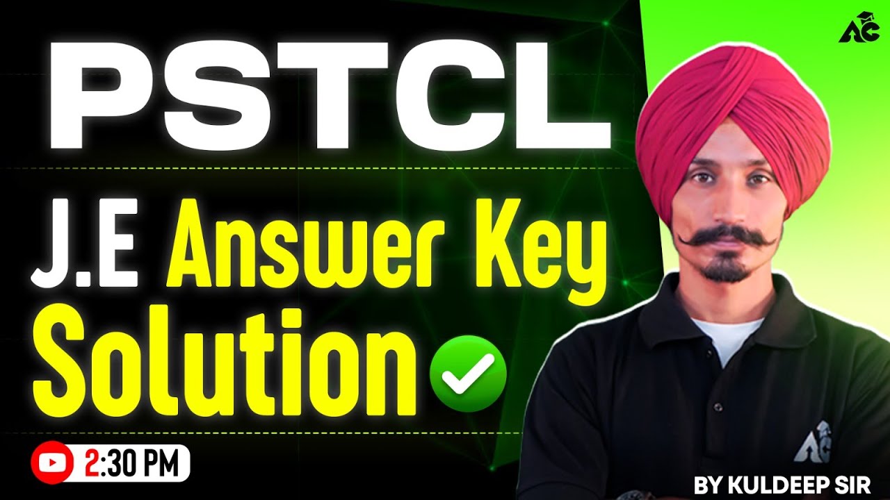 PSTCL JE Answer Key Solution 2026 | Complete Paper Discussion By Kuldeep Sir