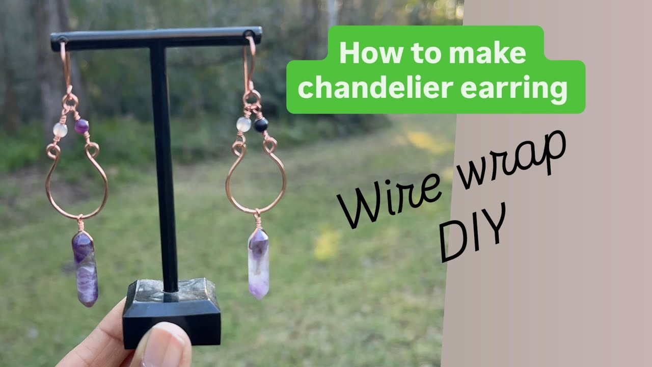 How to make wire wrap earrings Easy DIY