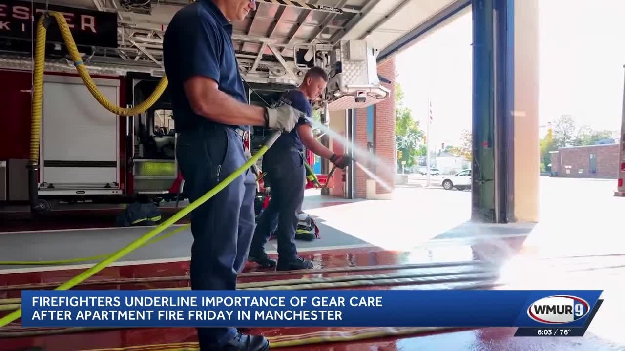 Firefighters underline importance of gear care after apartment fire Friday in Manchester