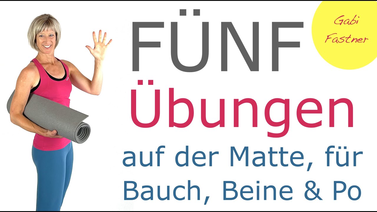 5️⃣ Übungen auf der Matte für Bauch, Beine und Po in 20 min. | ohne Geräte